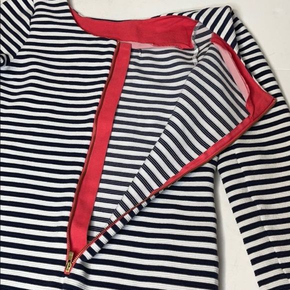 Lilly Pulitzer Little Charlene Navy Stripe Dress Girls Size XL 12/14 - Picture 3 of 10